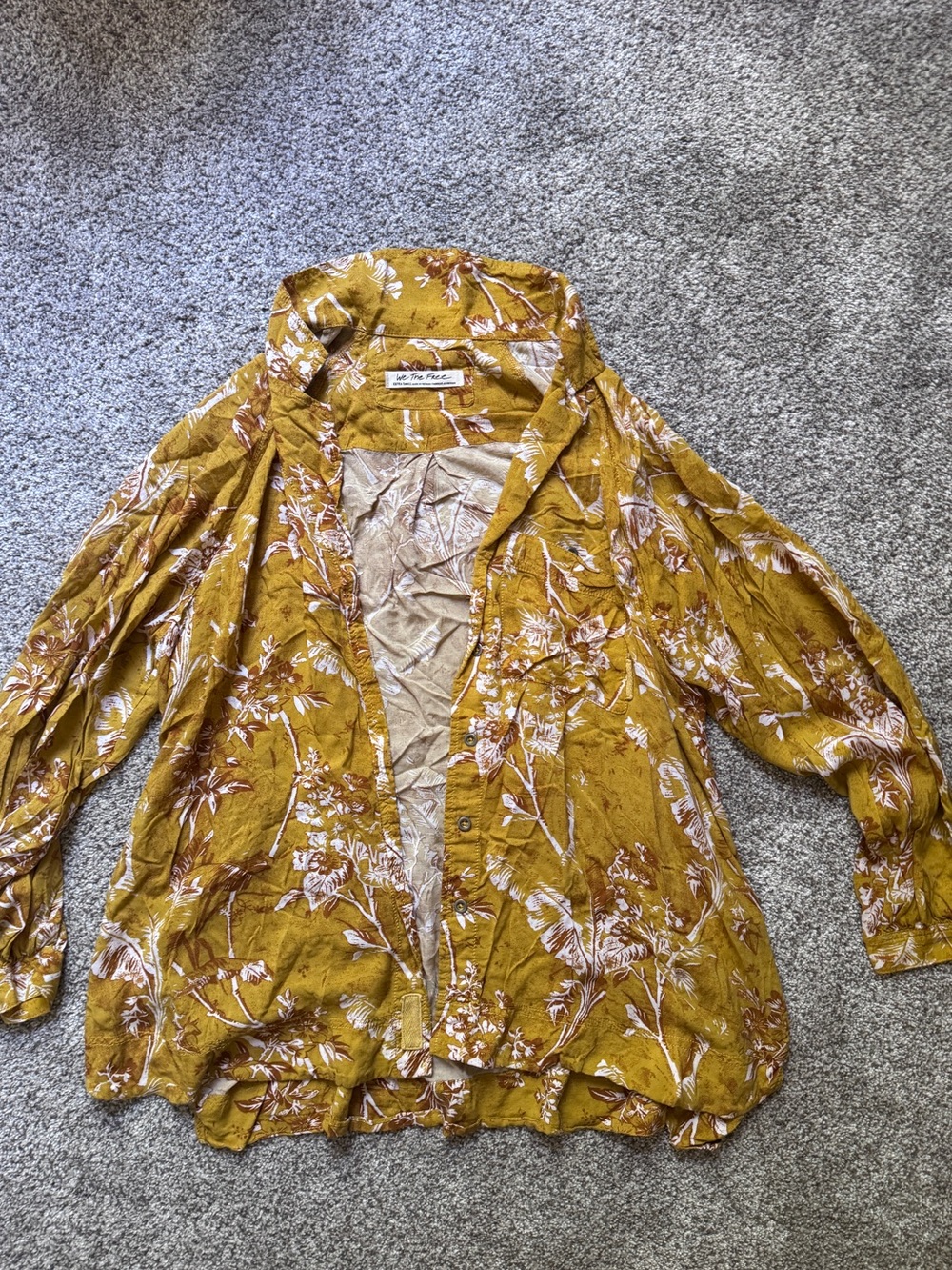 We The Free Light-weight Floral Button-Down Top
